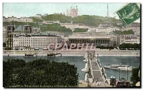 Ansichtskarte AK Lyon Le Pont du Palais de Justice le Coteau de Fourvieres