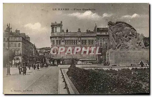 Cartes postales Le Havre et Nice Havrais Place Gambetta