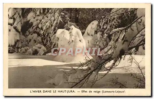 Cartes postales L&#39Hiver Dans Le Haut Jura Effet de Neige