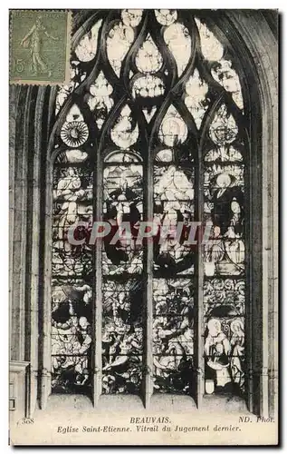 Cartes postales Beauvais Eglise Saint Etienne Vitrail du Jugement dernier