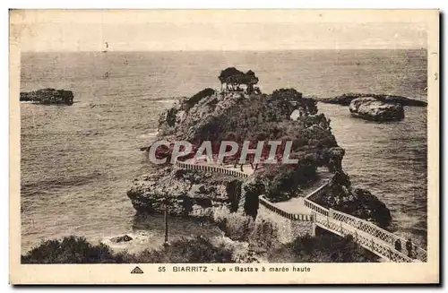 Cartes postales Biarritz Le Basta a Maree Haute