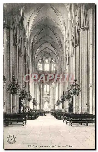Cartes postales Bourges Cathedrale Interieur