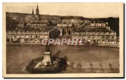 Cartes postales Nancy Artistique Place Stanislas Vue Panoramique Prise de l&#39Hotel de Ville