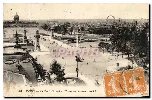 Ansichtskarte AK Paris Le Pont Alexandre III Vers Les Invalides