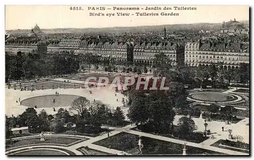 Ansichtskarte AK Paris Panorama Jardin Des Tuileries Louvre