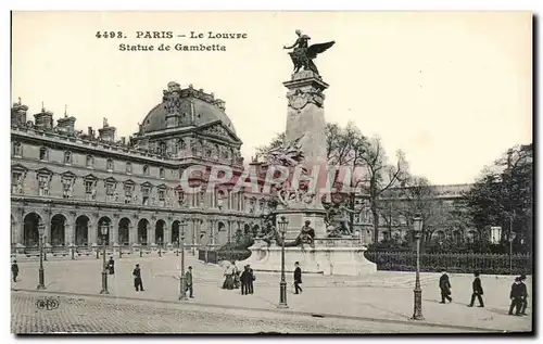 Cartes postales Paris Le Louvre Statue De Gambetta