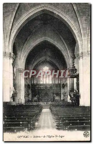 Cartes postales Cognac Interier De l'eglise st Leger
