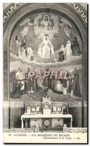 Cartes postales Lourdes Les Mosaiques Du Rosaire Couronnement de la Vierge