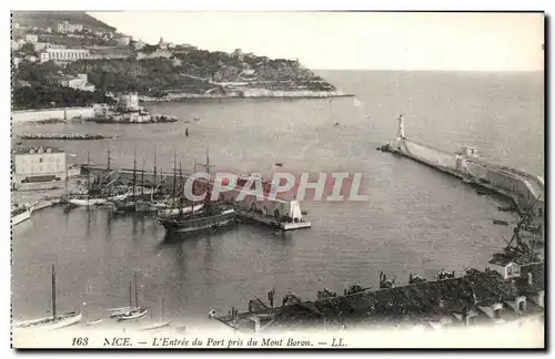 Cartes postales Nice L&#39Entree du Port pris du Mont Boron Bateaux