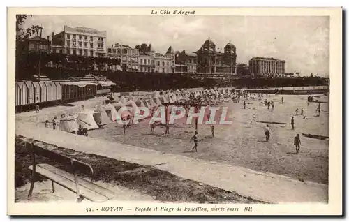 Ansichtskarte AK Royan Facade et Plage de Foncilion maree basse