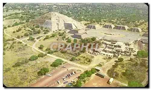 Ansichtskarte AK Vista Aera de la Piramide de la Luna Air View of the Pyramid to the Moon San teotihuacan Mexico