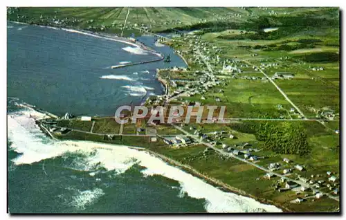 Cartes postales Vue Aerienne De Grande Riviere Gaspesie Quebec Situe A L&#39embouchure De La Riviere Du Meme nom