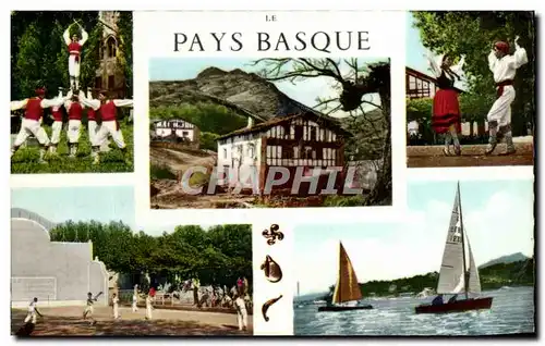 Cartes postales Le Pays Basque Costume Folklore Pelote basque