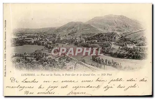 Cartes postales Lourdes Vue Sur La Vailee Le Petit Ger Le Grand Ger