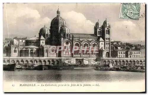 Cartes postales Marseille La Cathedrale Prise De La Jetee De La Joliette