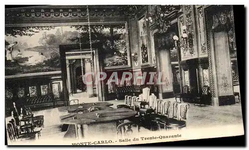 Cartes postales Monte Carlo Salle Du Trente Quarante