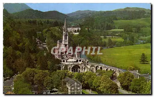 Moderne Karte Lourdes Vue sur la Basilique