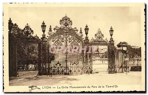 Cartes postales Lyon La Grille Monumentale du Parc de la Tete d&#39Or