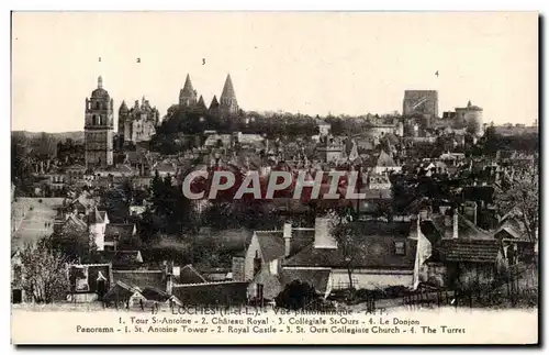 Ansichtskarte AK Loches Tour St Antoine Chateau Royal Collegiale St Ours