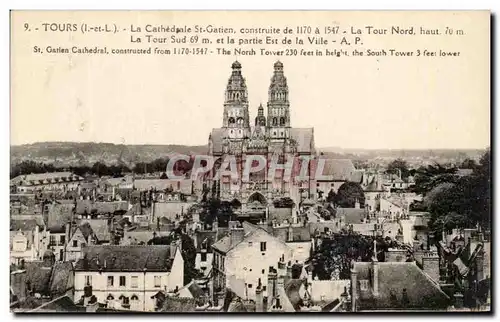 Cartes postales Tours La Cathedrale St Gatien