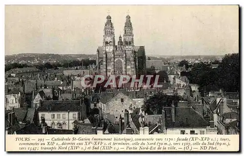 Cartes postales Tours La Cathedrale St Gatien