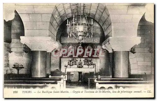 Cartes postales Tours La Basilique Saint Martin Crypte et Tombeau de St Martin lieu de Pelerinage