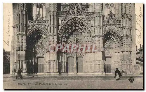 Cartes postales Tours Les Portails de la Cathedrale