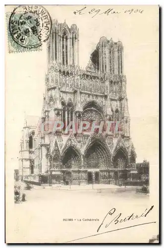 Cartes postales Reims La Cathedrale