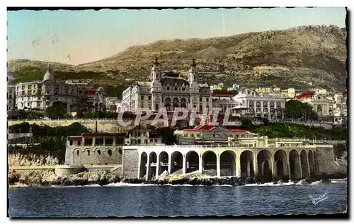 Cartes postales La Principaute De Monaco Monte Carlo Le Casino vu de la Mer