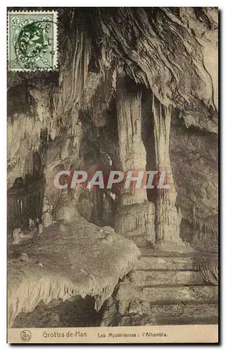 Cartes postales Grottes de Han Les Mysterieuses I'Alhambra