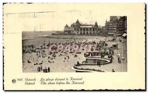 Cartes postales Ostende La Plage devant le Kursaal