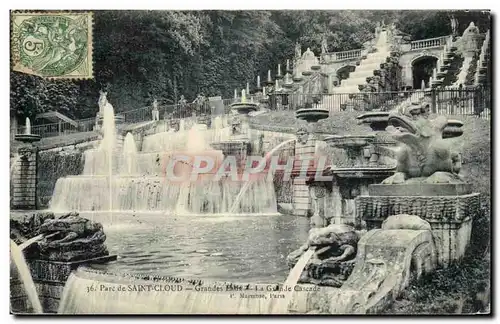 Ansichtskarte AK Saint Cloud Grandes Eaux La Grande Cascade