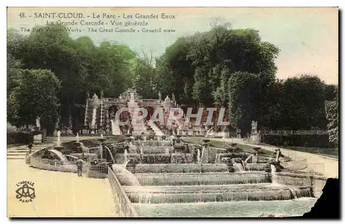 Ansichtskarte AK St Cloud Le Parc Les Grandes Eaux La Grande Cascade