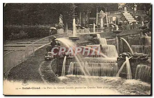 Ansichtskarte AK Saint Cloud Le Parce la Grande Cascade pendant les Grandes Eaux