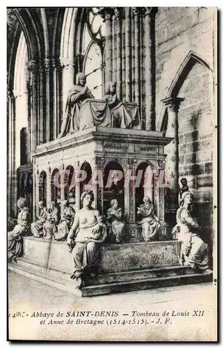 Cartes postales Abbaye de Saint Denis Tombeau de Louis XII et Anne de Bretagne