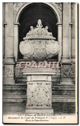 Ansichtskarte AK Abbaye de Saint Denis Monument du Coeur de Francois er Oeuvre de Pierre Bontemps