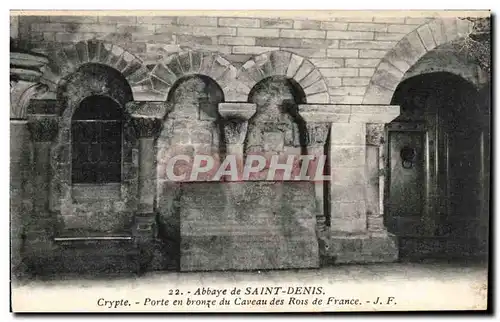 Ansichtskarte AK Abbaye de Saint Denis Crypte Porte en bronze du Caveau des Rois de France