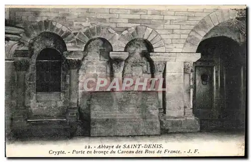 Cartes postales Abbaye de Saint Denis Crypte Porte en bronze du Caveau des Rois de France