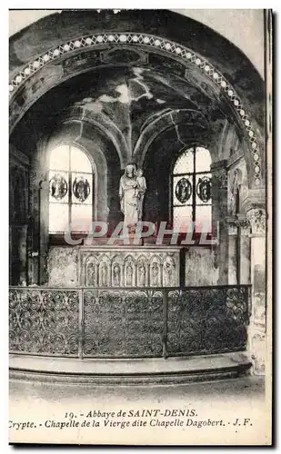 Cartes postales Abbaye de Saint Denis Crypte Chapelle de la Vierge dite Chapelle Dagobert