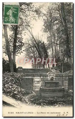 Cartes postales Saint Cloud Le Parc en automne