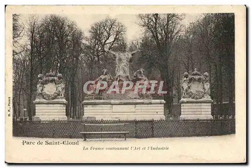 Cartes postales Parc de Saint Cloud La France couronnant l'Art et l'Industrie