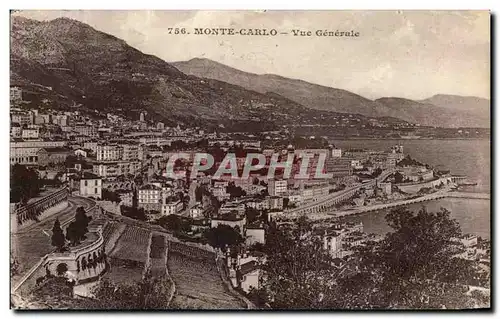 Cartes postales Monte Carlo Vue Generale