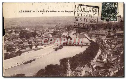 Ansichtskarte AK Auxerre Le Pont Paul Bert ou du Sommet de la Cathedrale