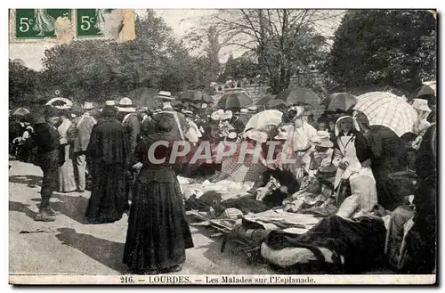 Cartes postales Lourdes Les Malades sur I&#39Esplanade