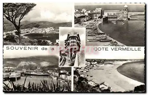 Ansichtskarte AK Souvenir de la Cote Vermeille Banyuls sur Mer Collioure Cerbere Port Vendres Argeles