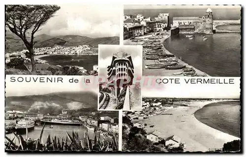 Cartes postales Souvenir de la Cote Vermeille Banyuls sur Mer Collioure Cerbere Port Vendres Argeles