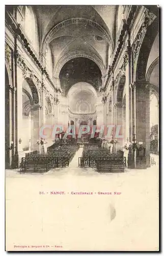 Cartes postales Nancy Cathredale Grande Nef