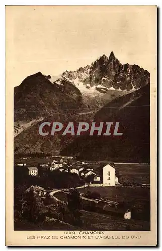 Cartes postales Chamonix Les Praz De Et L&#39Aiguille Du Dru