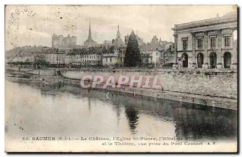 Cartes postales Saumur Le Chateau L&#39Eglise St Pierre