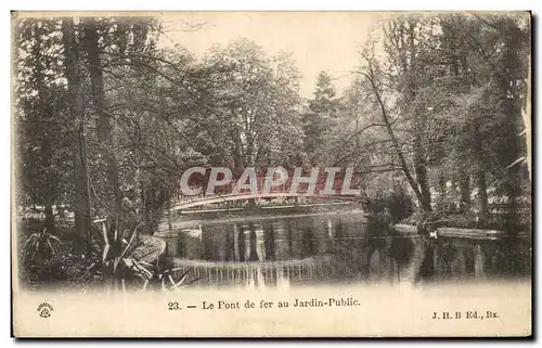 Cartes postales Le Pont De Fer Au Jardin Public Tours